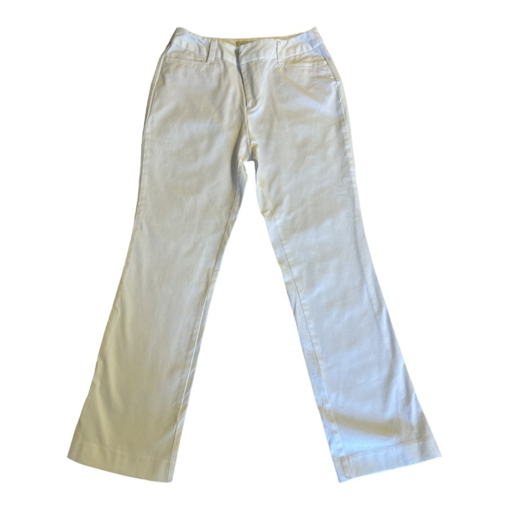 St. John's Bay Petite‎ White Stretch Bootcut Pants Women's 8P